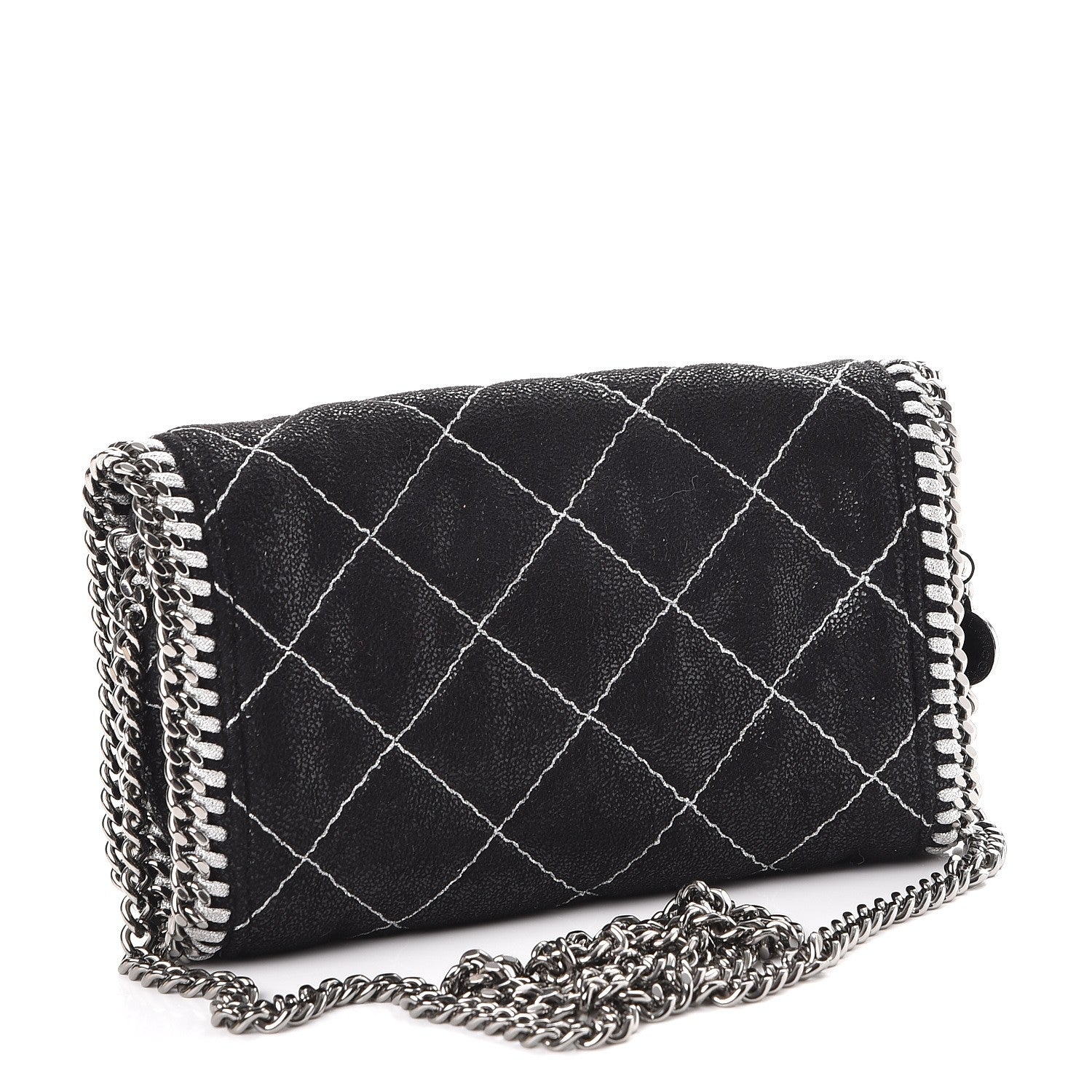 Stella McCartney Shaggy Deer Quilted Falabella Crossbody Bag Black 4 of 8