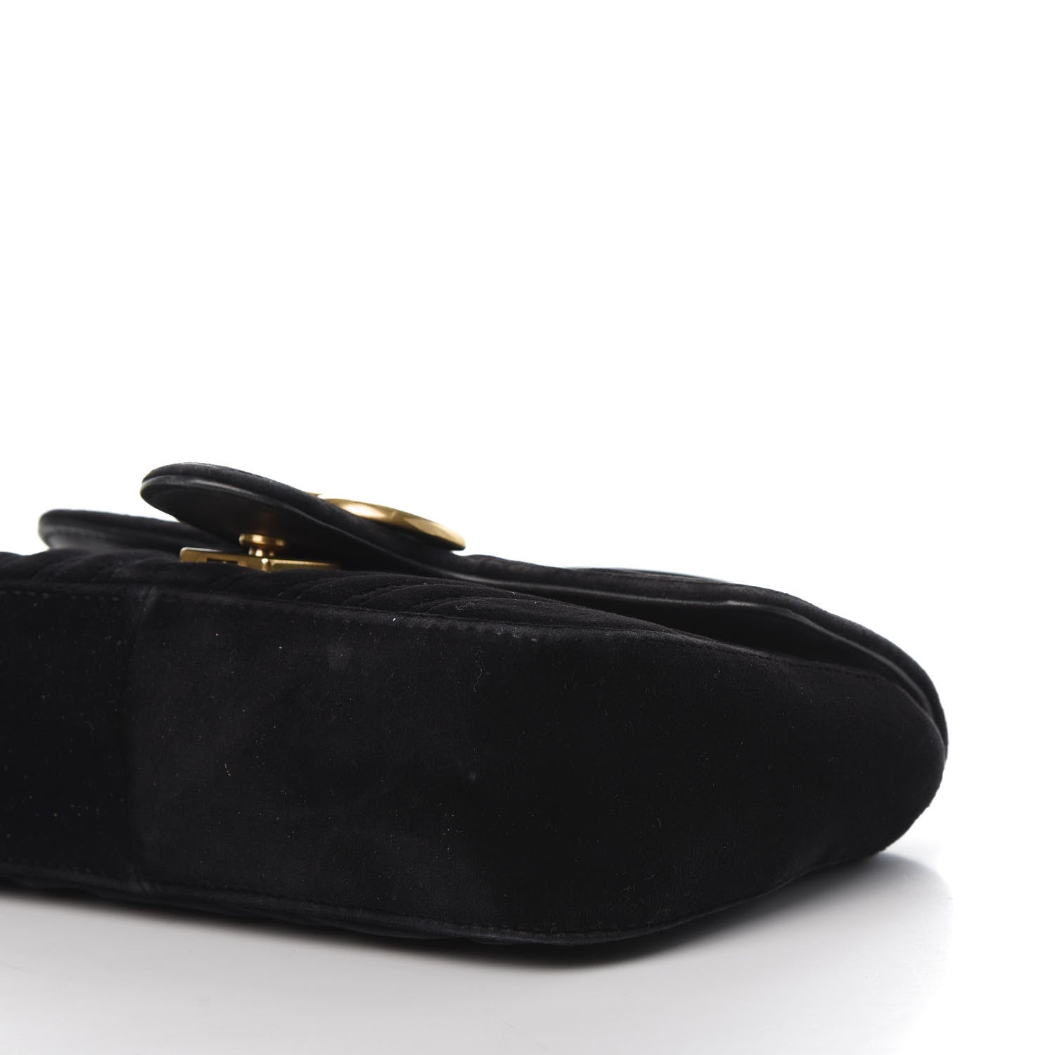 Gucci Velvet Matelasse Mini GG Marmont Shoulder Bag Black 14 of 19