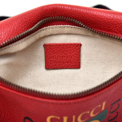 Gucci Grained Calfskin Small Logo Belt Bag Hibiscus Red 8 of 9