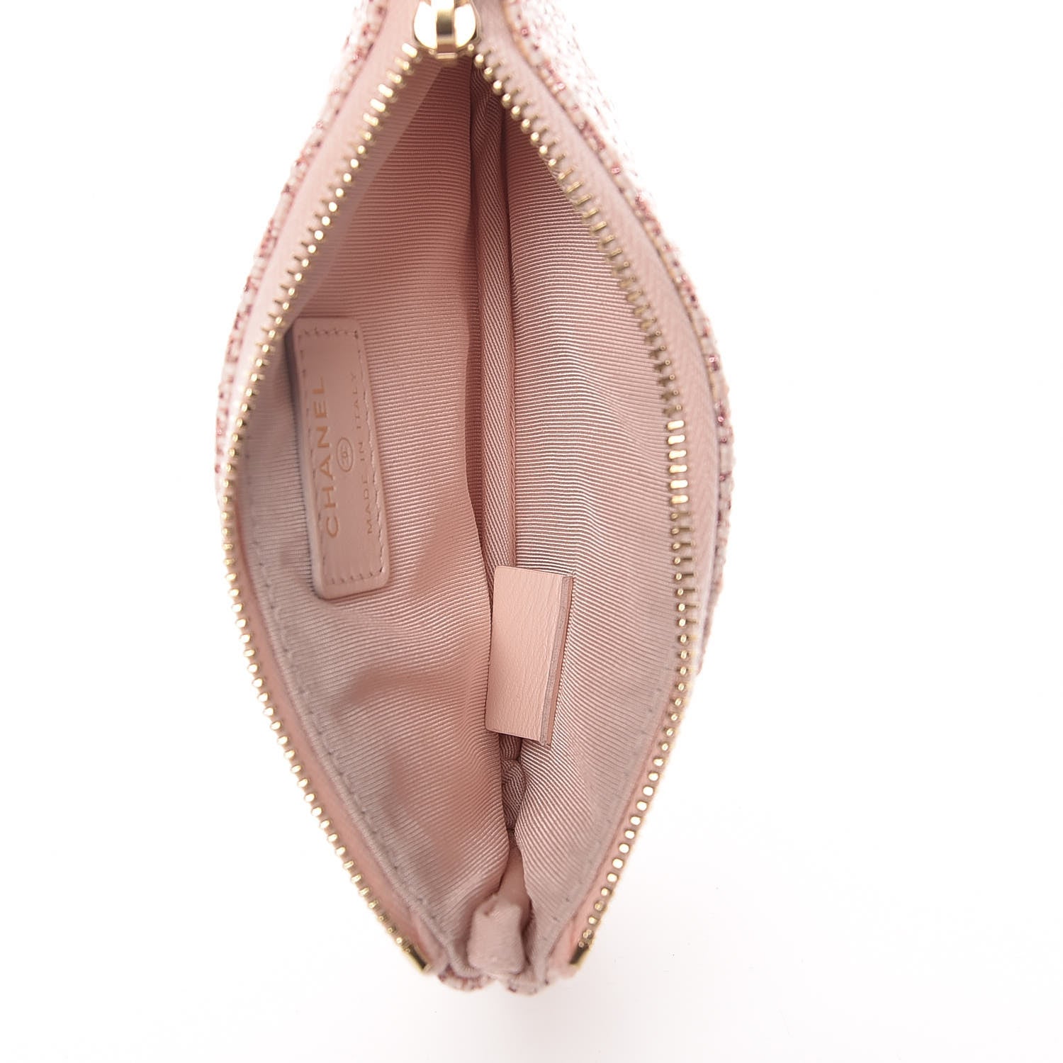 Chanel Woven Straw Raffia Deauville Cosmetic Pouch Pink 5 of 7
