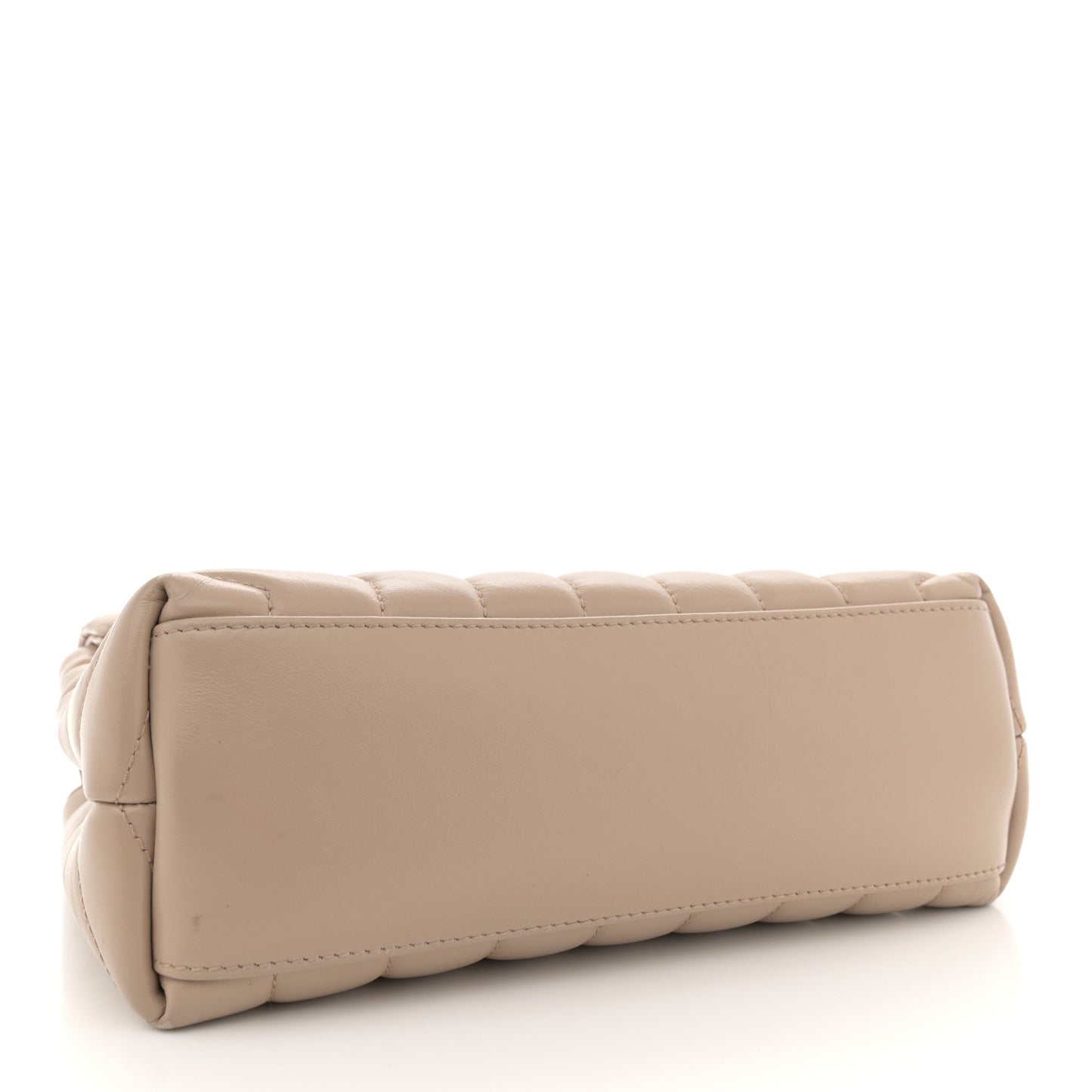 Calfskin Y Quilted Monogram Small Loulou Chain Satchel Dark Beige