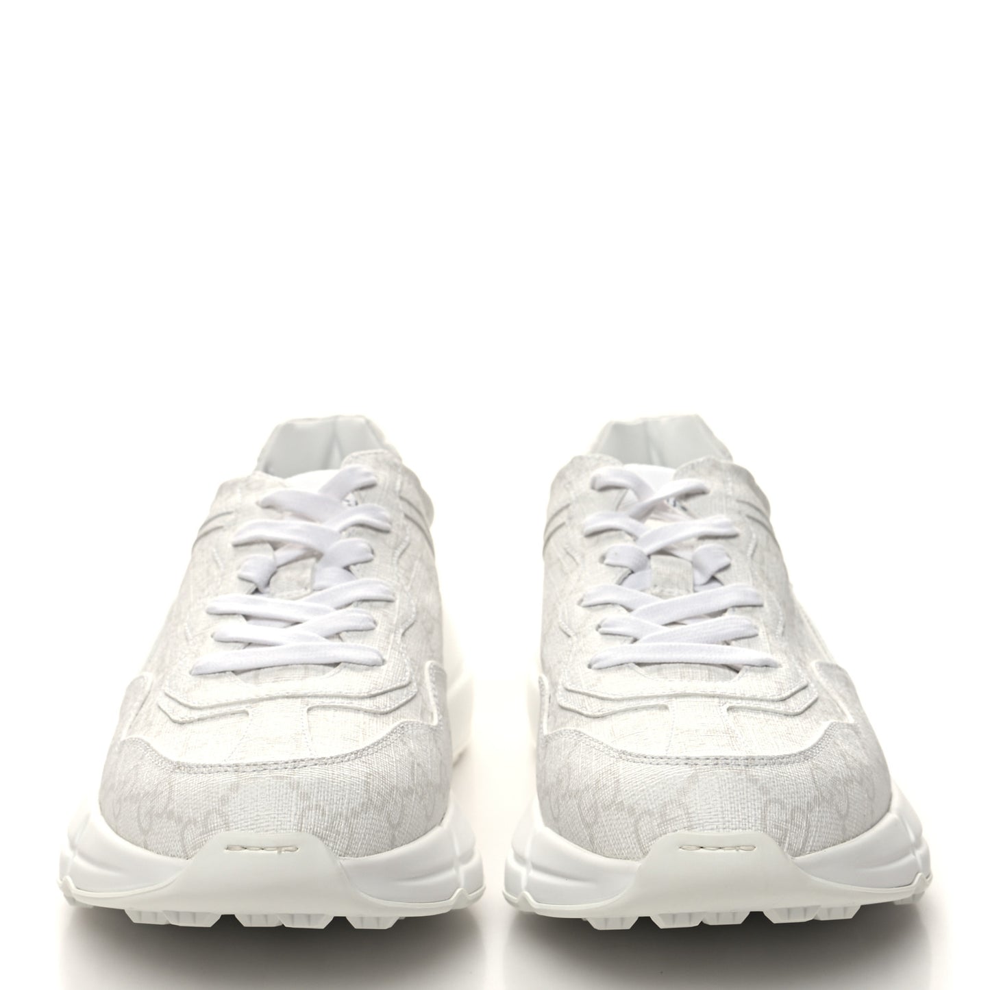 GG Supreme Monogram Womens Rhyton Sneakers 39 White