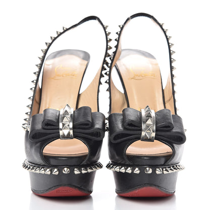 Christian Louboutin Calfskin Lady Clou Spikes VIP 150 Pumps 36.5 Black 2 of 7