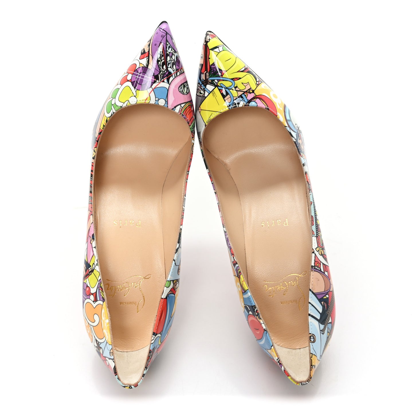 Patent Super Loubi Pigalle Follies 100 Pumps 37 Multicolor