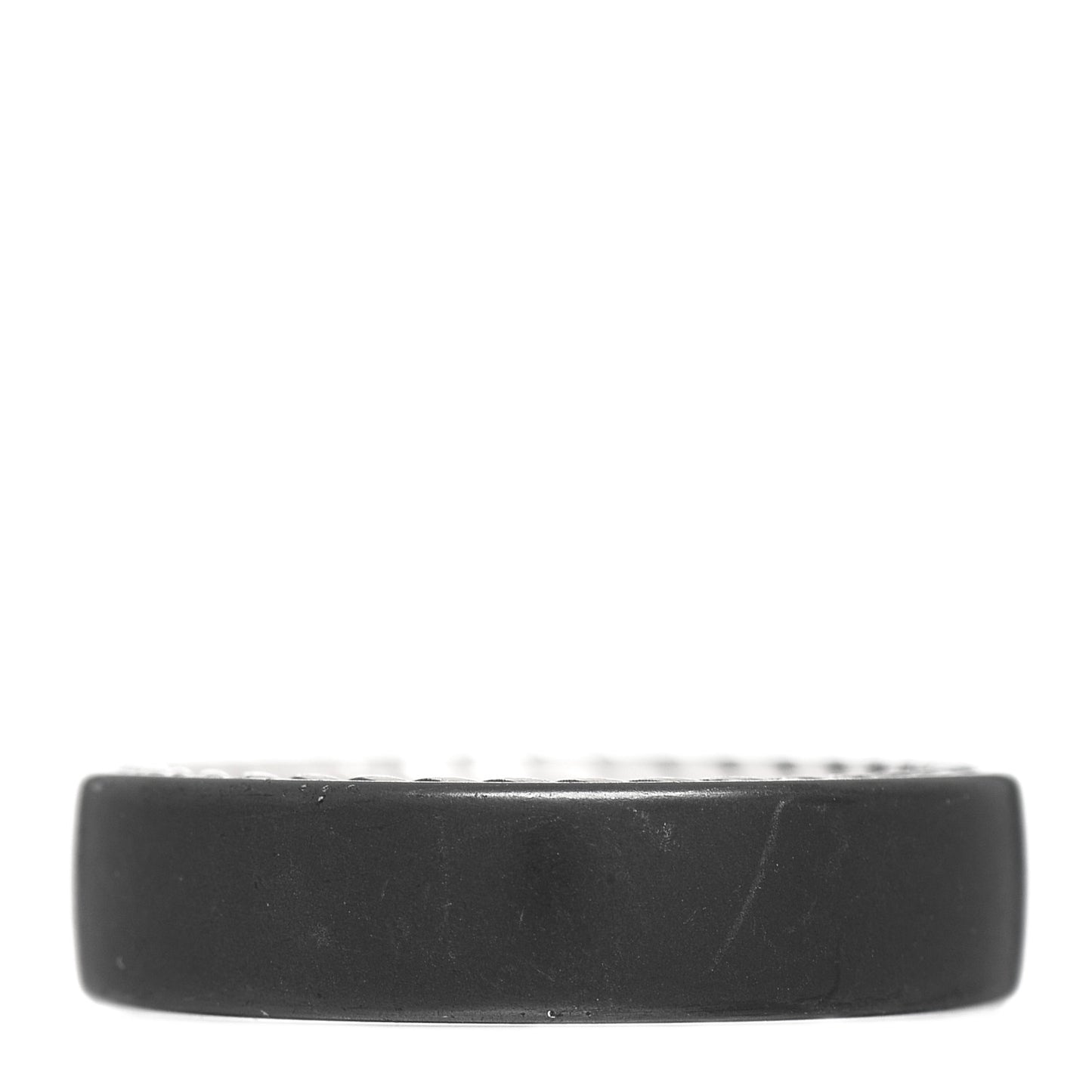 Titanium Sterling Silver Black Diamond 6mm Streamline Band Ring 60 9
