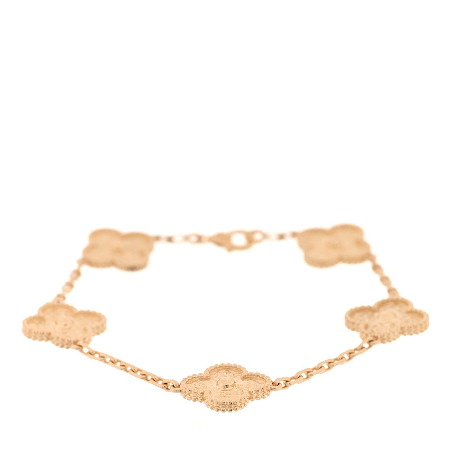 Van Cleef & Arpels 18K Yellow Gold 5 Motifs Vintage Alhambra Bracelet 1 of 4