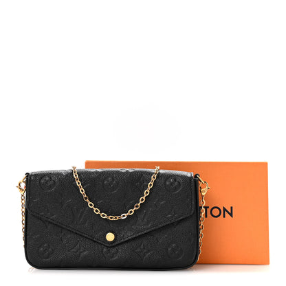Louis Vuitton Empreinte Pochette Felicie Chain Wallet Black 15 of 15
