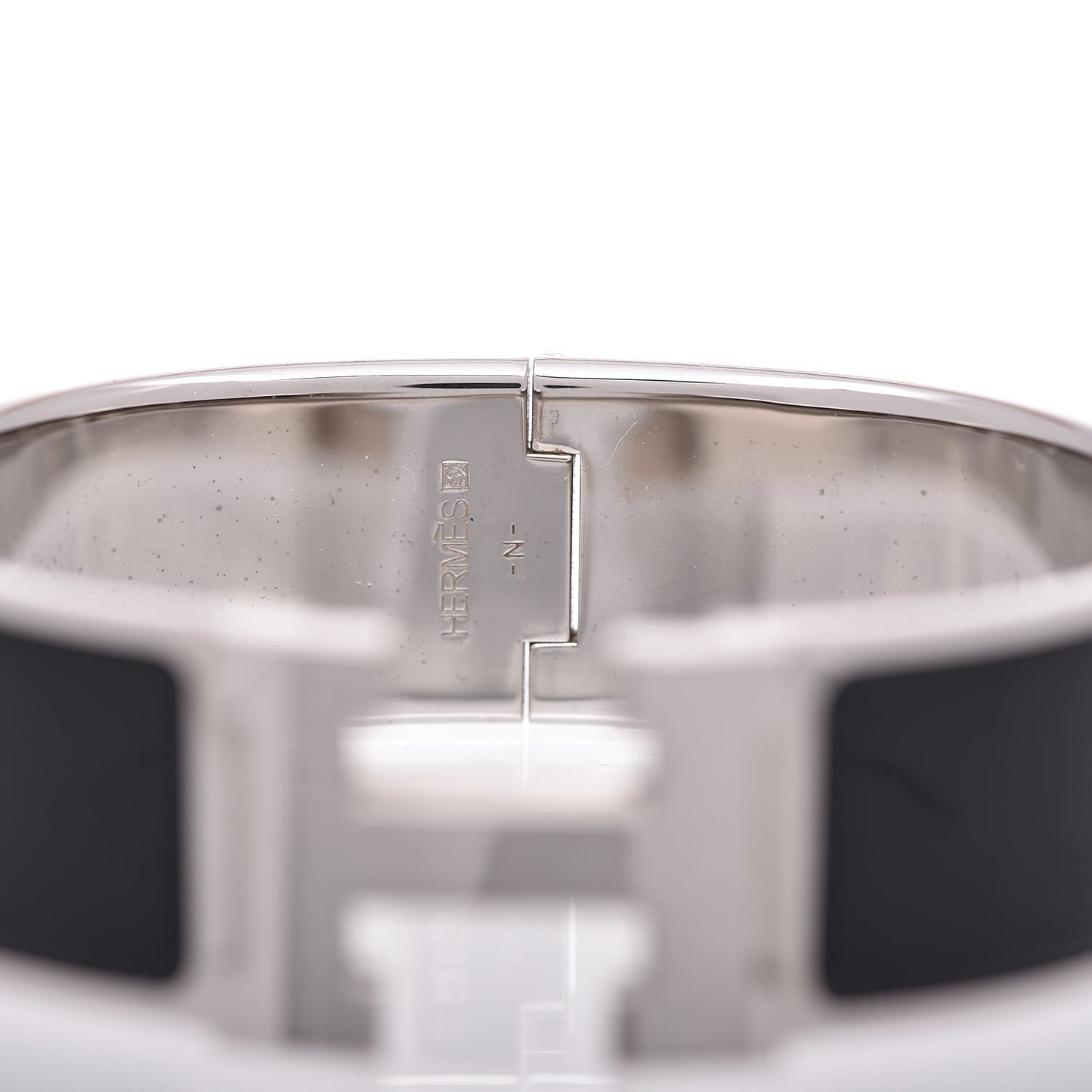 Enamel Wide Clic Clac H Bracelet GM Black