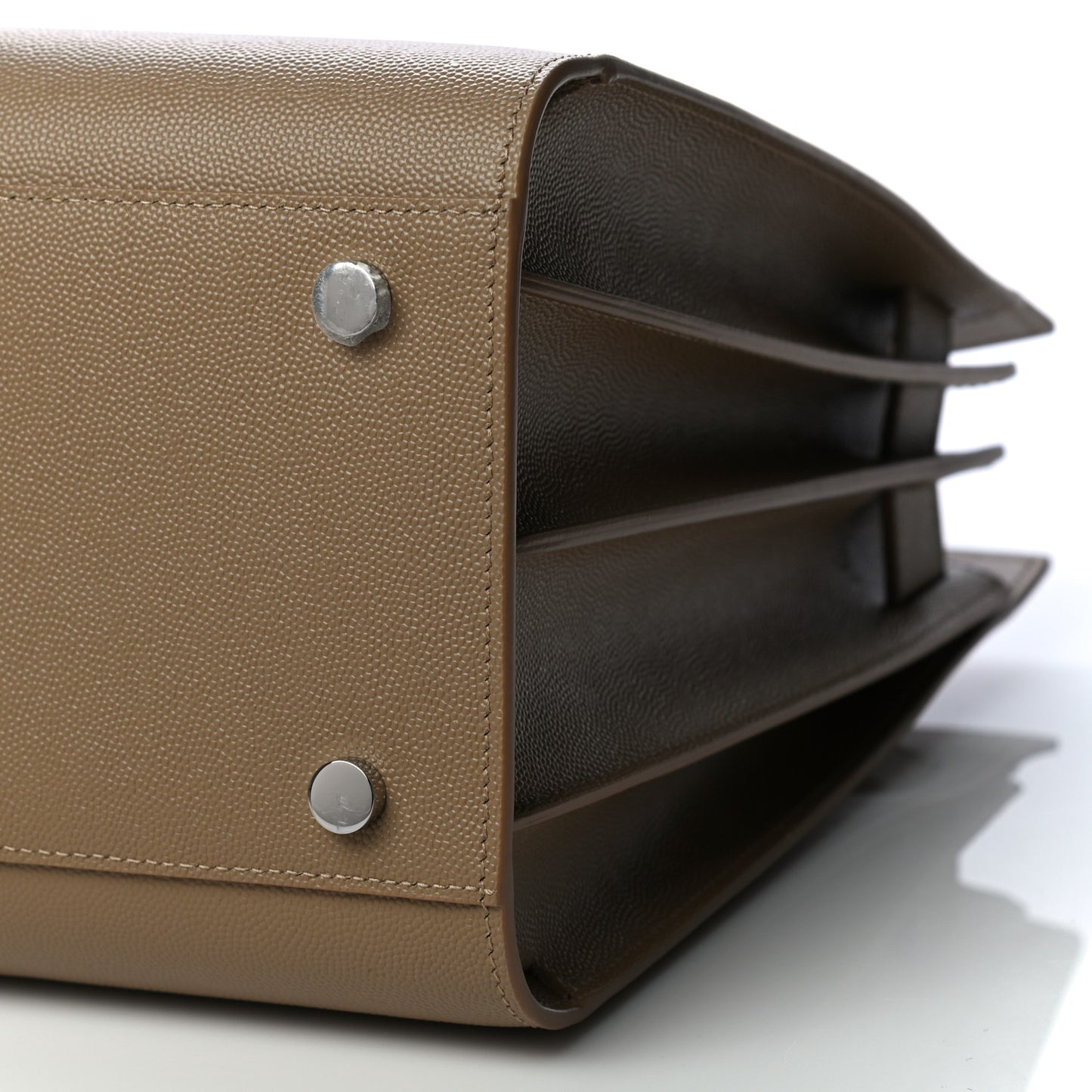Grained Calfskin Small Sac De Jour Taupe
