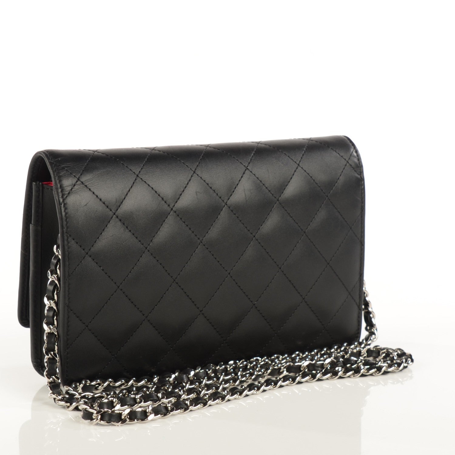 Chanel Calfskin Quilted Cambon Wallet On Chain WOC Black 3 of 8