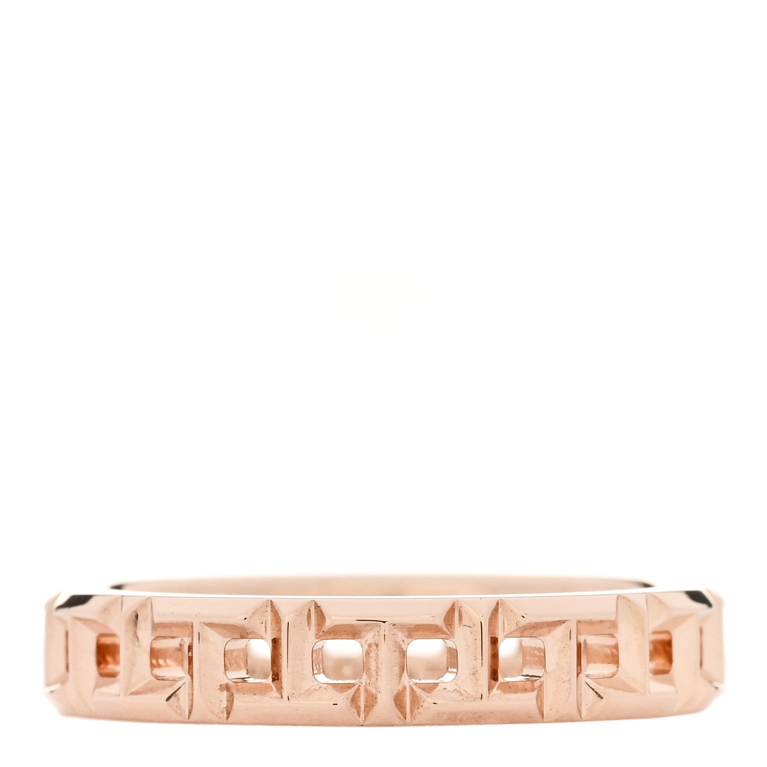 Tiffany 18K Rose Gold Narrow T True Ring 48 4.5 1 of 4