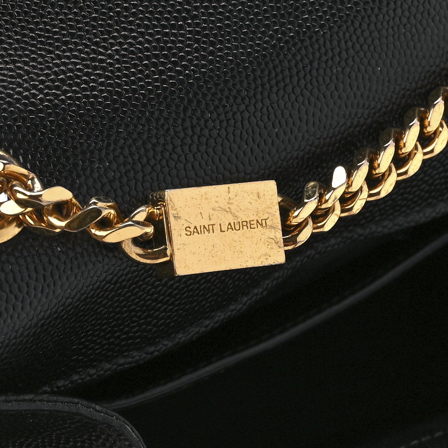Saint Laurent Grain De Poudre Small Monogram Kate Satchel Black 7 of 14
