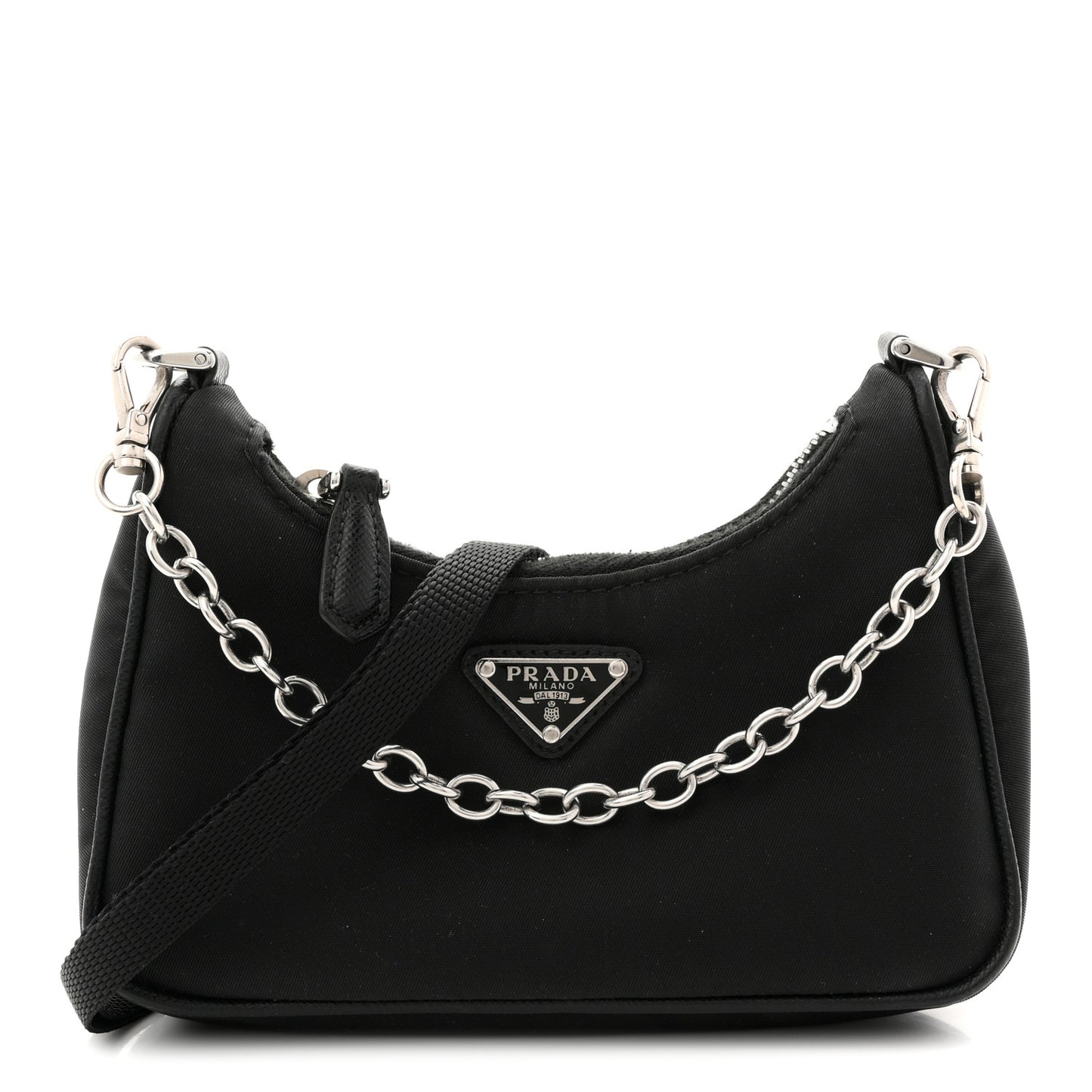 Tessuto Nylon Mini Re-Edition 2000 Shoulder Bag Black