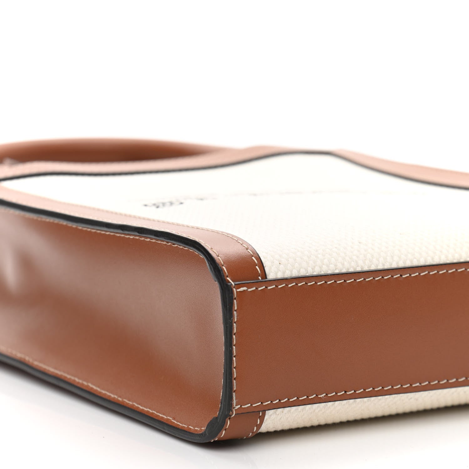 Celine Canvas Calfskin St. Tropez Mini Vertical Cabas Natural Tan 8 of 9
