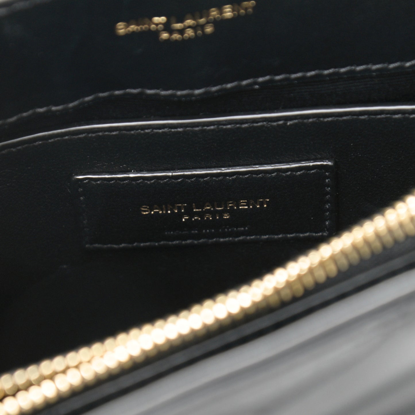 Calfskin Y Quilted Monogram Small Loulou Chain Satchel Black