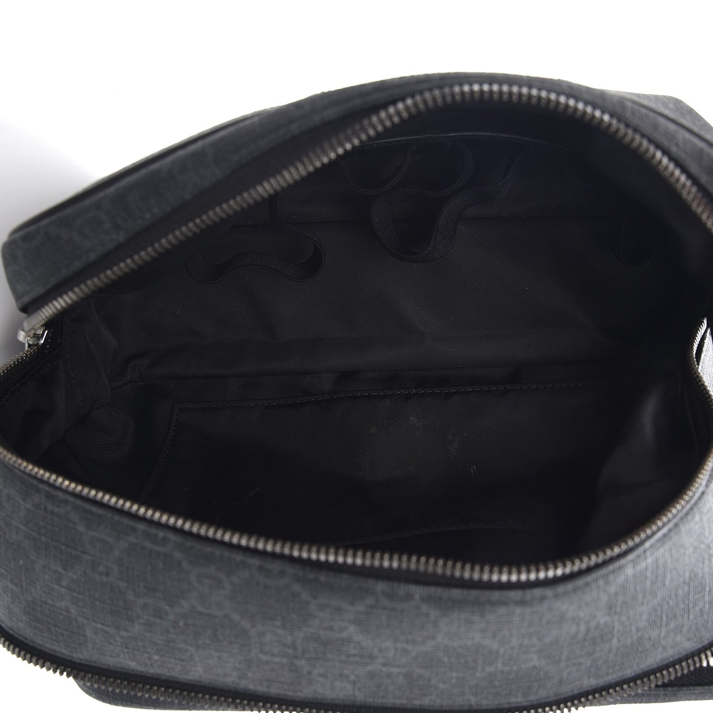 GG Supreme Monogram Toiletry Case Black Grey