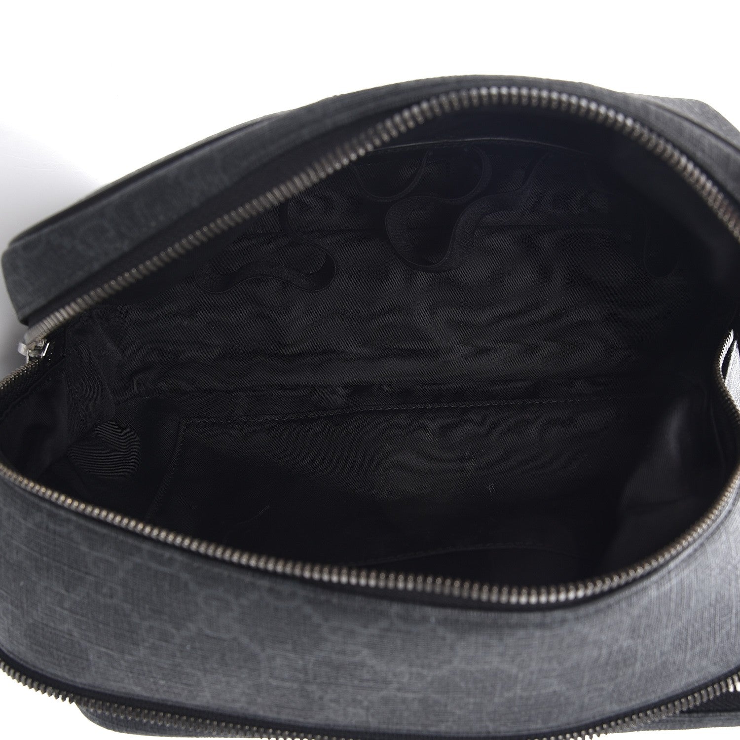 Gucci GG Supreme Monogram Toiletry Case Black Grey 5 of 14