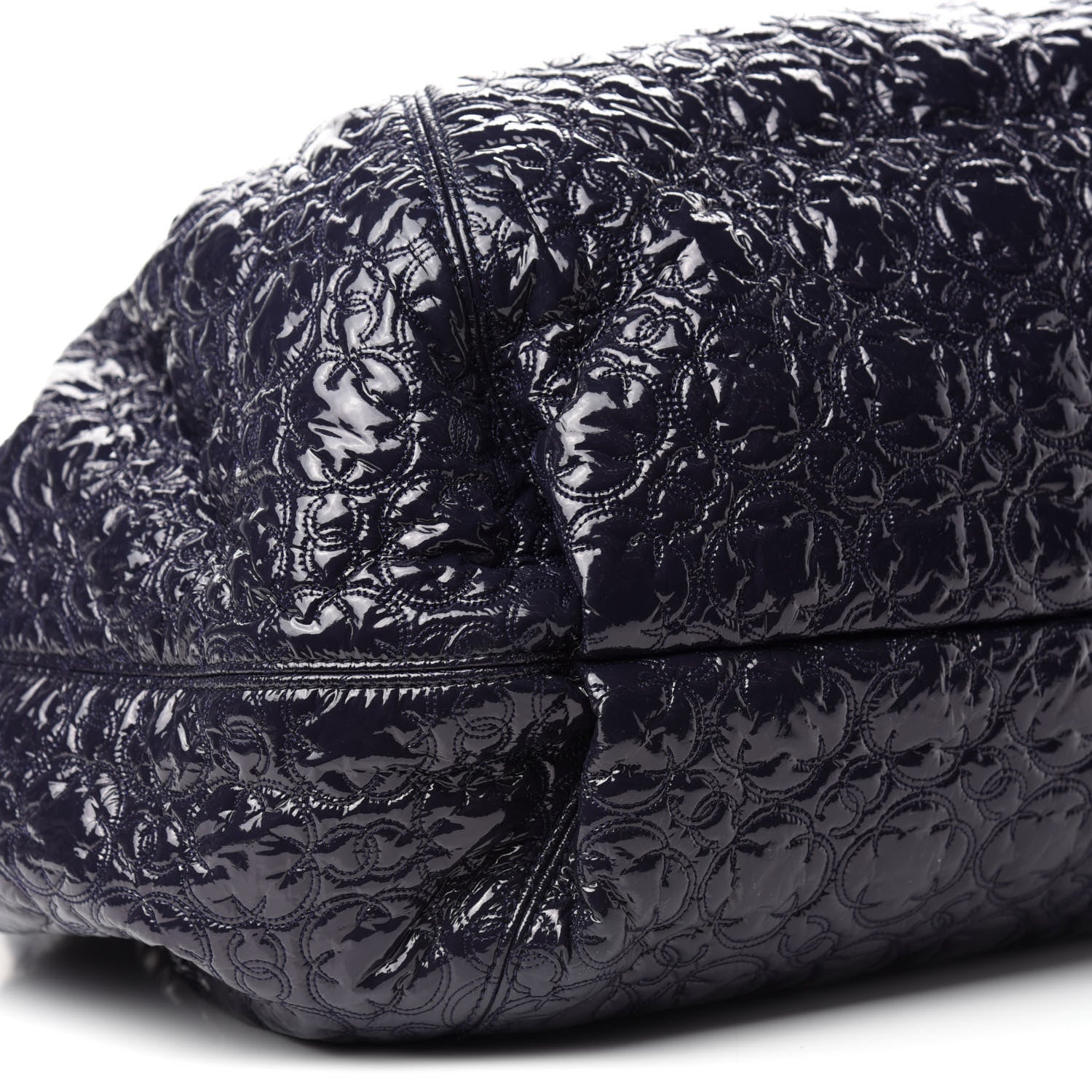 Chanel Vinyl Rock In Moscow Cabas Tote Navy 6 of 10