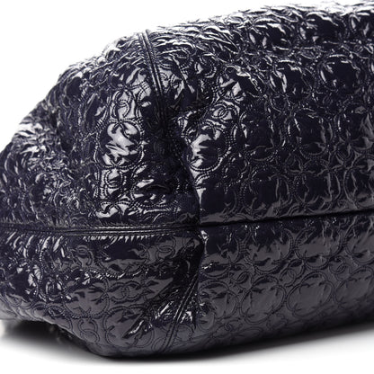 Chanel Vinyl Rock In Moscow Cabas Tote Navy 6 of 10