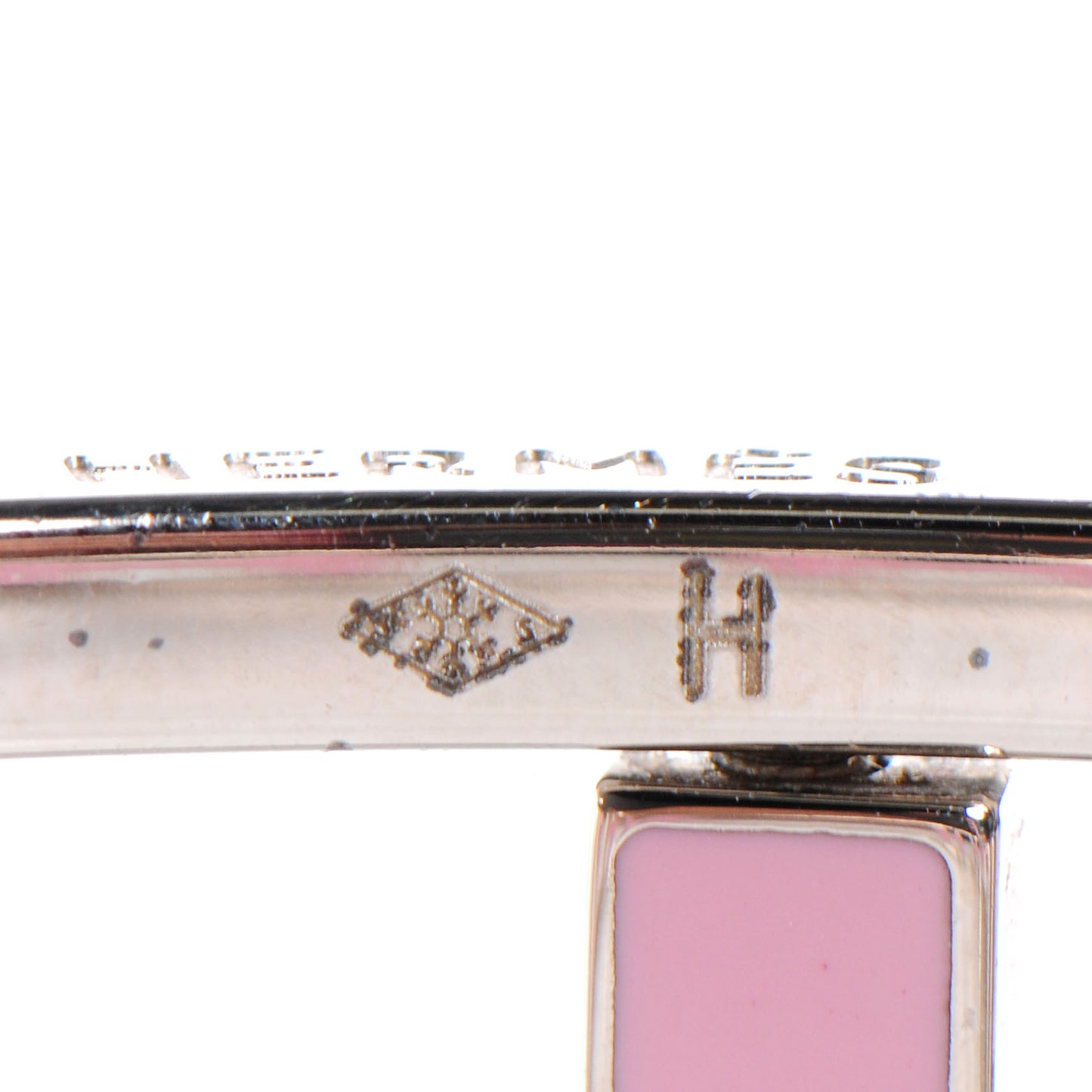 Reversible H Bracelet Pink and Silver