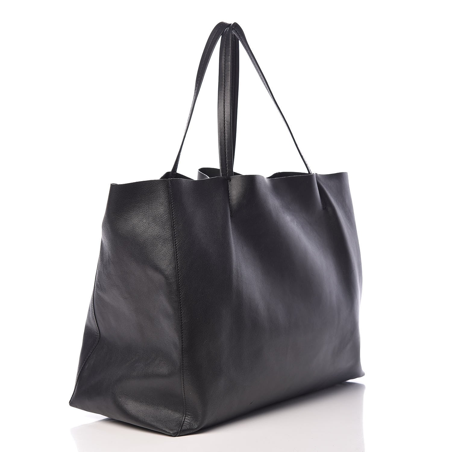 Celine Grained Calfskin Horizontal Cabas Black 3 of 9
