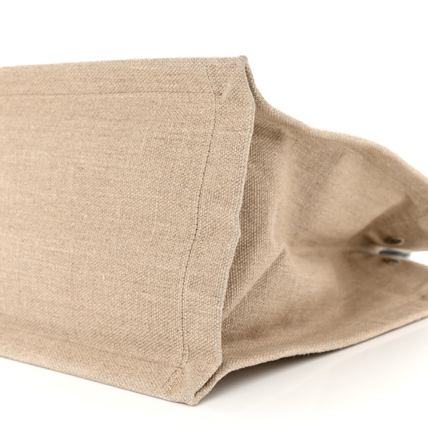 Linen Calfskin Small Rive Gauche Tote Optic White