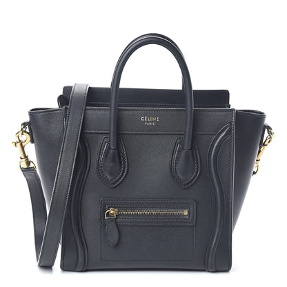 Celine Smooth Calfskin Nano Luggage Black 1 of 10