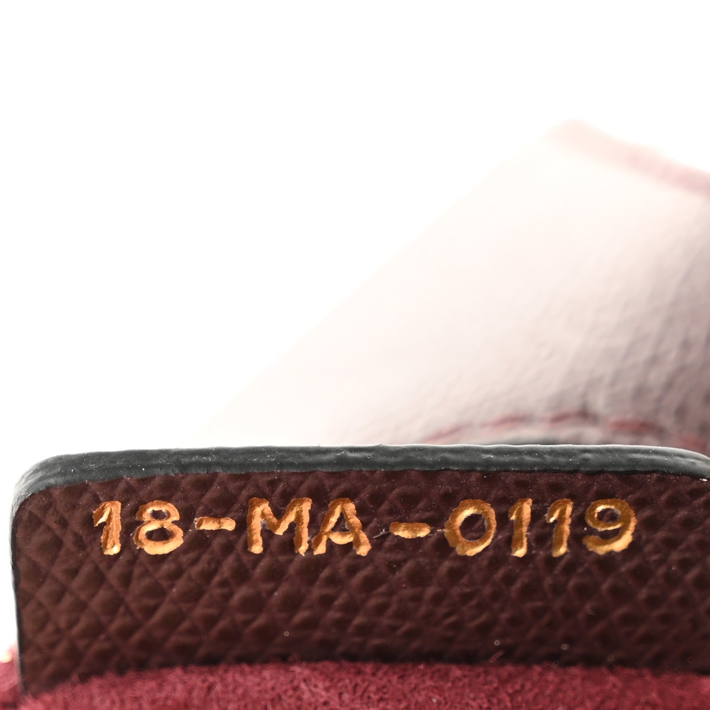 Grained Calfskin Mini Saddle Bag Plum