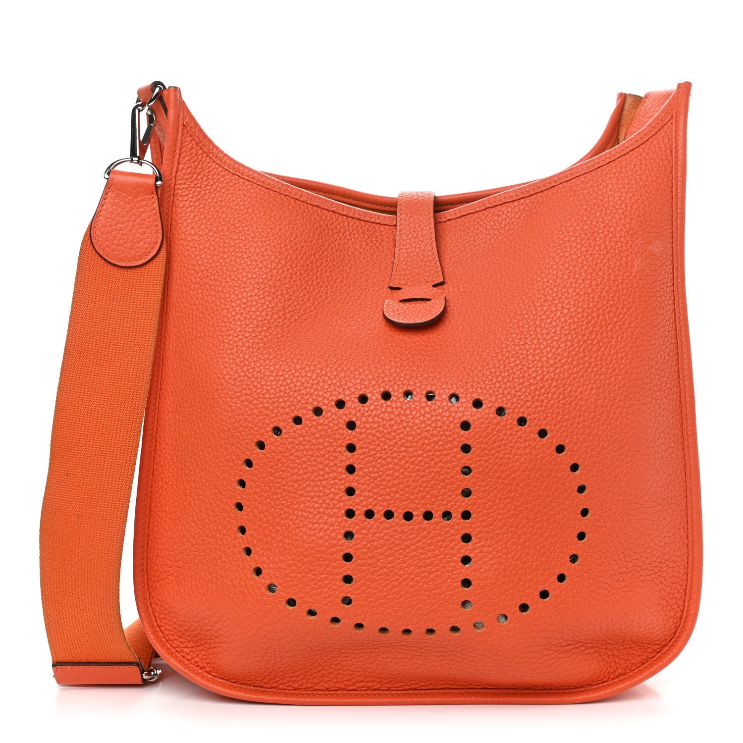 Hermes Taurillon Clemence Evelyne III GM Orange 1 of 13