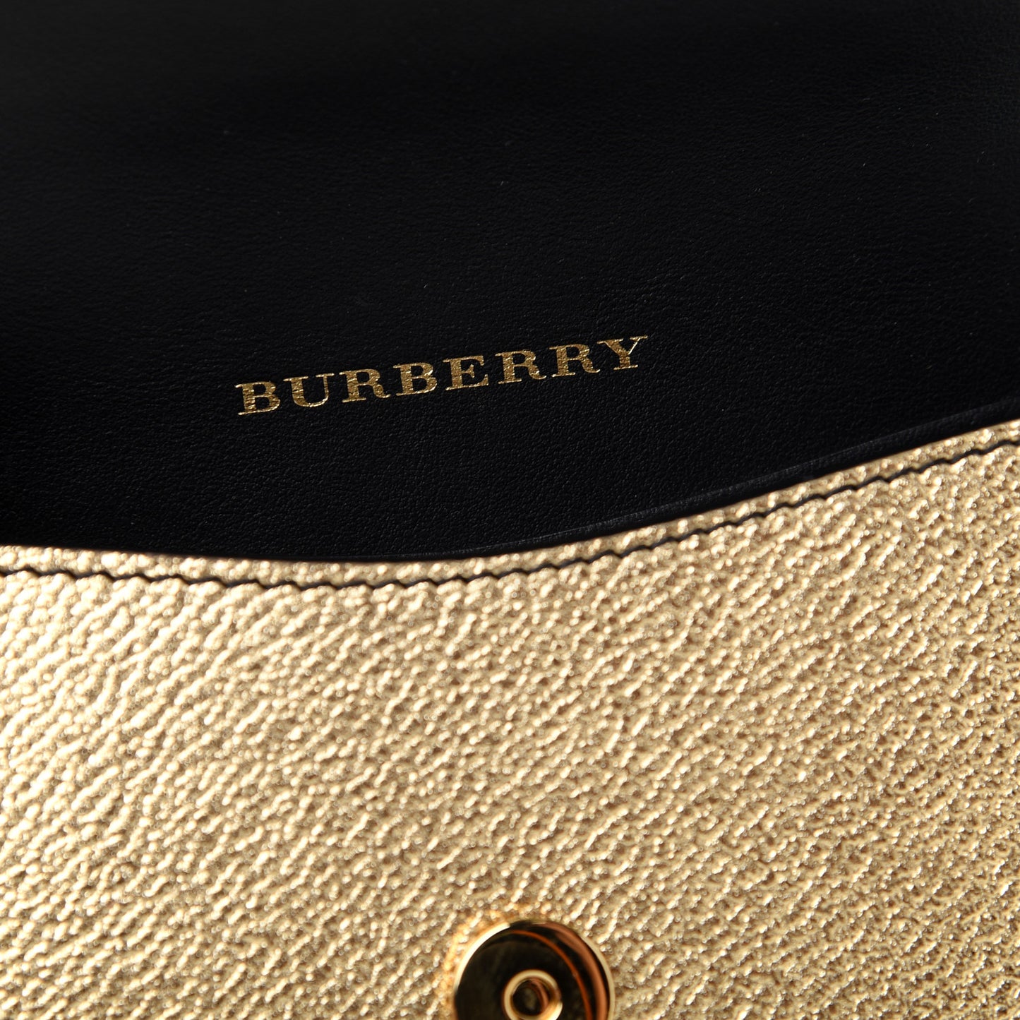 Metallic Soft Grain Calfskin Mini Phone Buckle Bag Gold