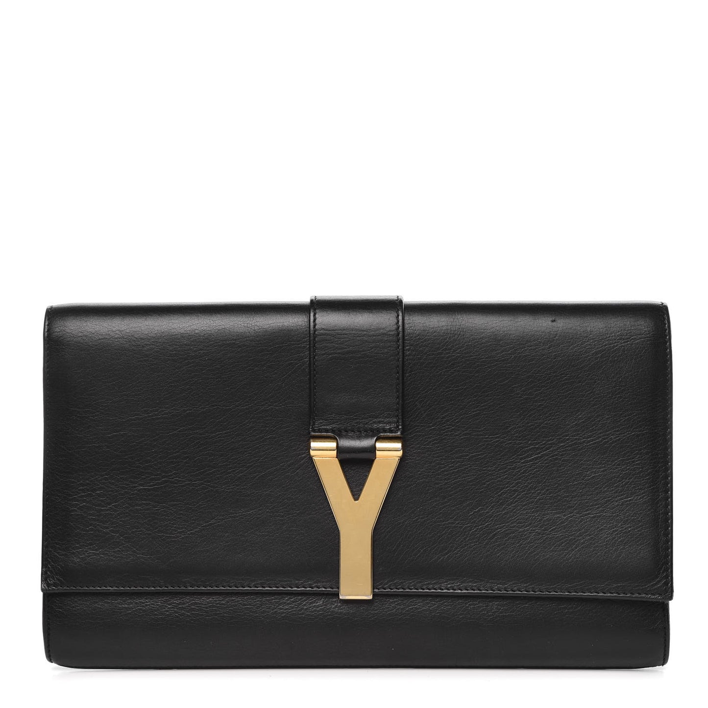 Calfskin Classic Y Ligne Clutch Black