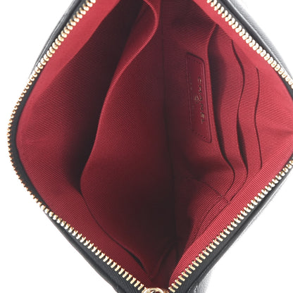 Chanel Shiny Goatskin Quilted Small 19 Pouch Black 5 of 8