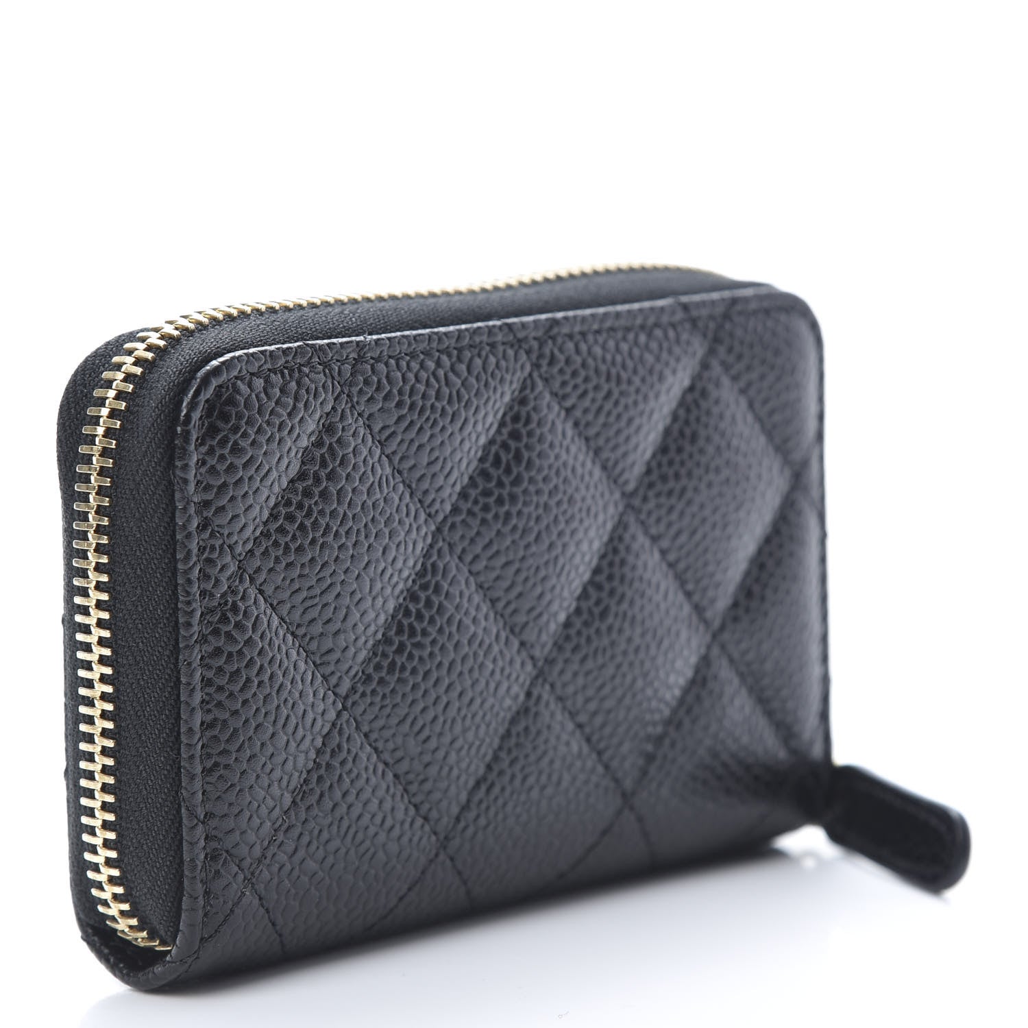 Chanel Caviar Quilted Zip Coin Purse Black 3 of 8