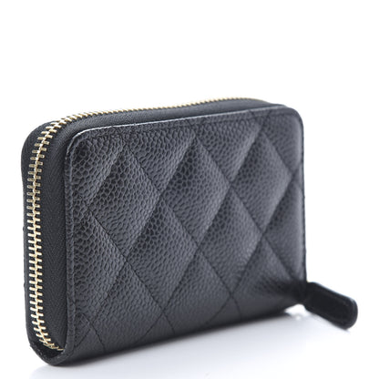 Chanel Caviar Quilted Zip Coin Purse Black 3 of 8