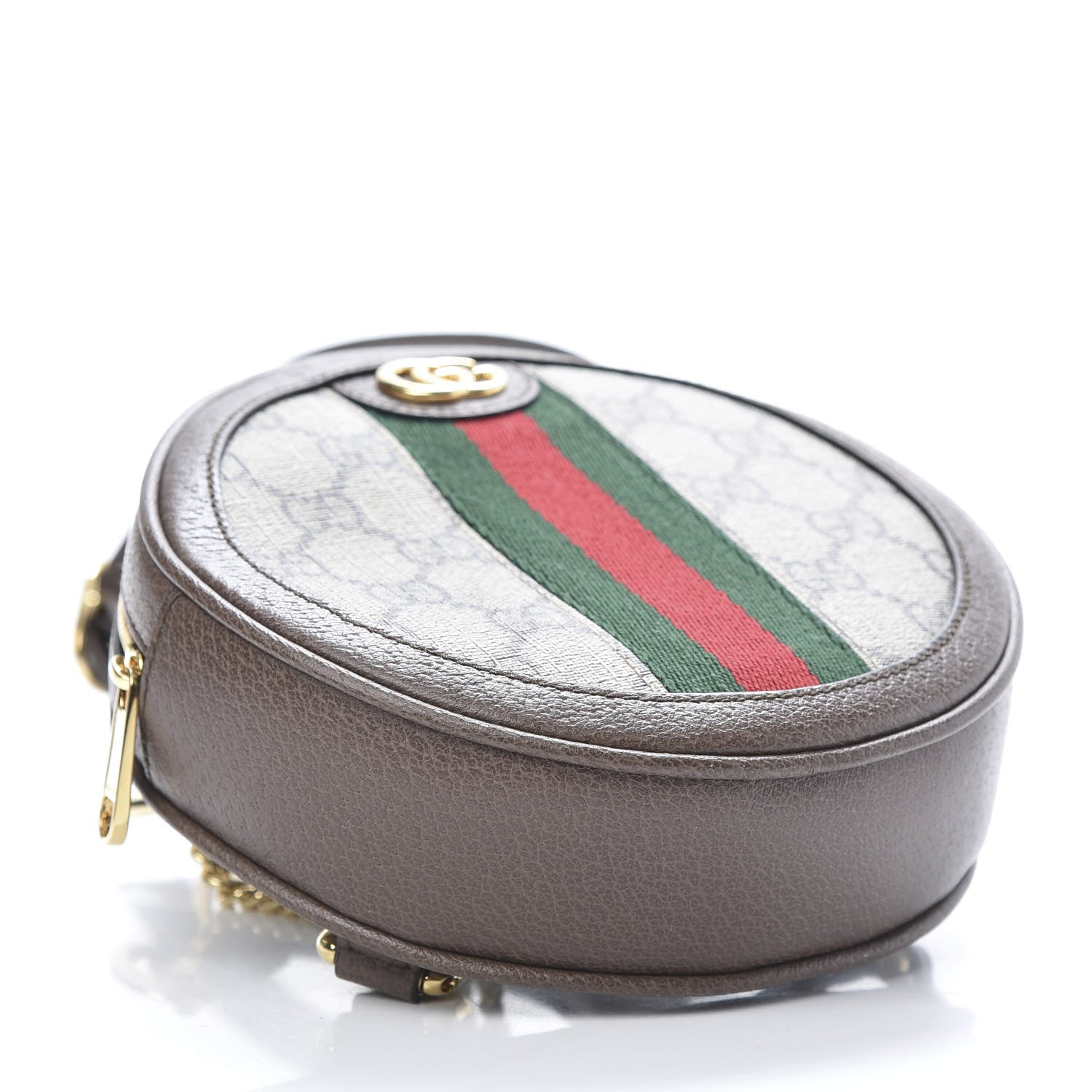 Gucci GG Supreme Monogram Web Mini Ophidia Round Backpack Brown 3 of 10