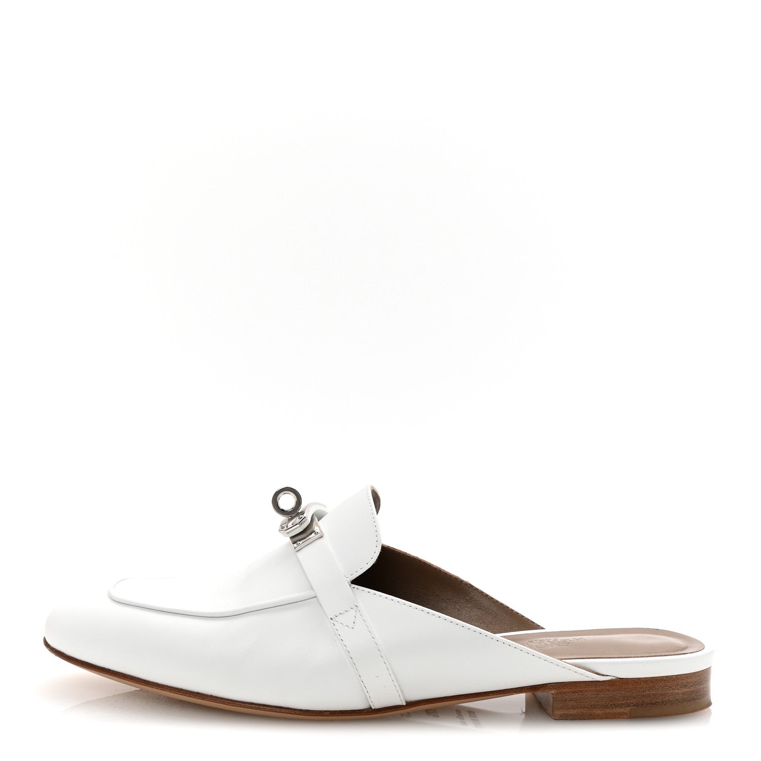 Hermes Calfskin Oz Mules 37.5 White 1 of 10