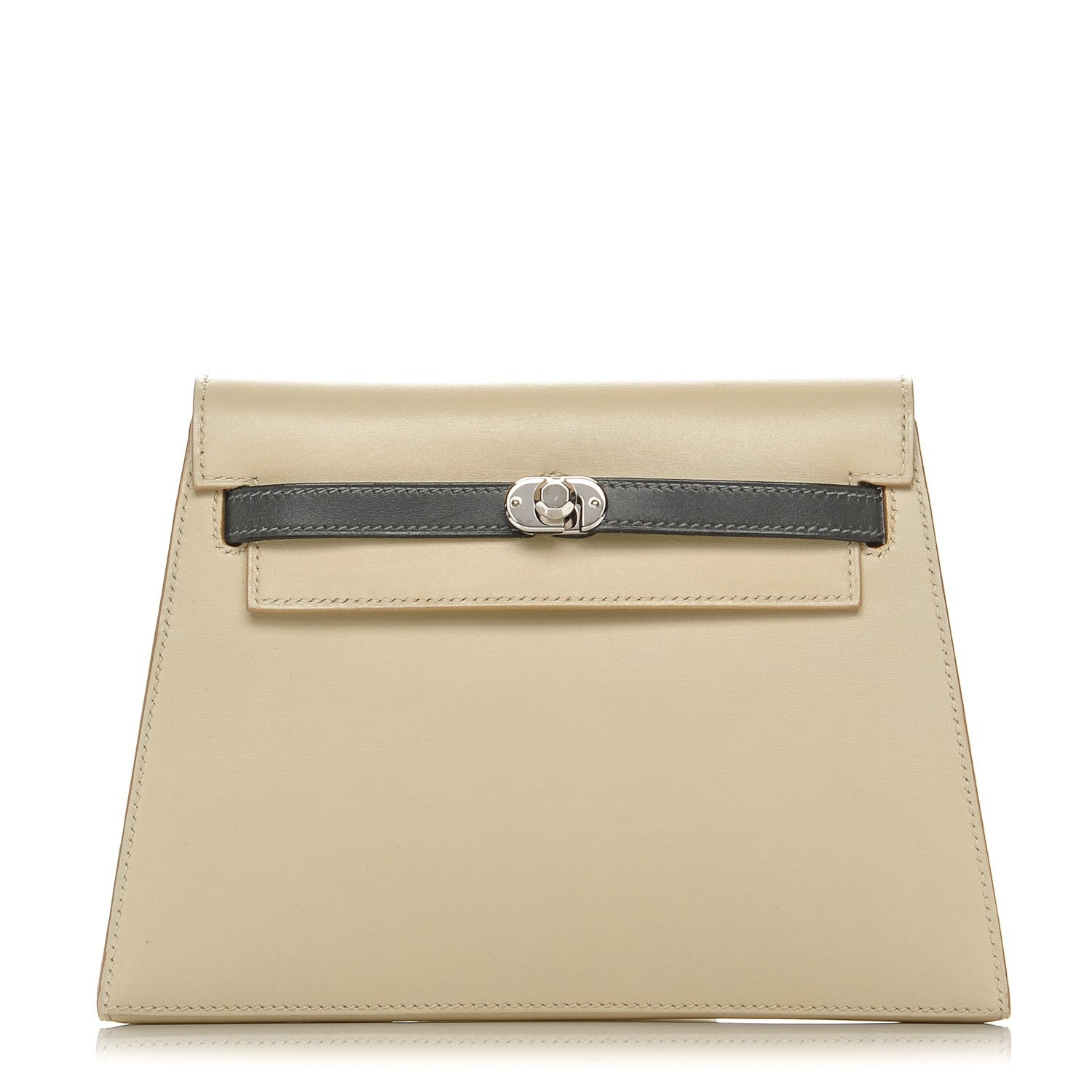 Hermes Tri-Color Box Mini Kelly Pochette Clutch Parchemin Ardoise Tabac Camel 1 of 8