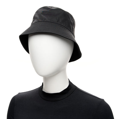Prada Re-Nylon Metal Triangle Logo Womens Bucket Hat S Black 2 of 11