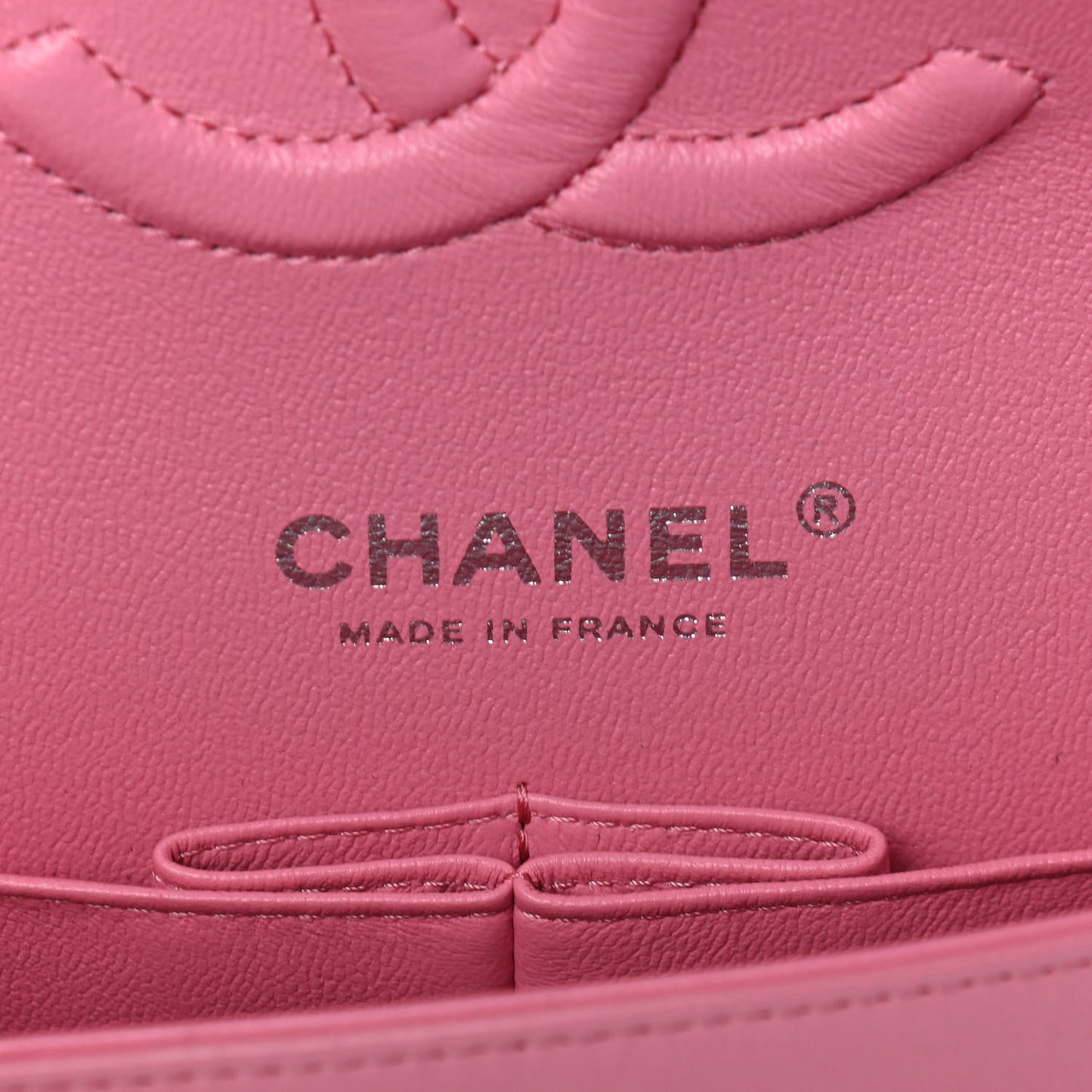 Lambskin Quilted Medium Double Flap Pink