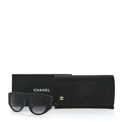 Chanel Acetate Quilted CC Pilot Sunglasses 71465 Black 7 of 7