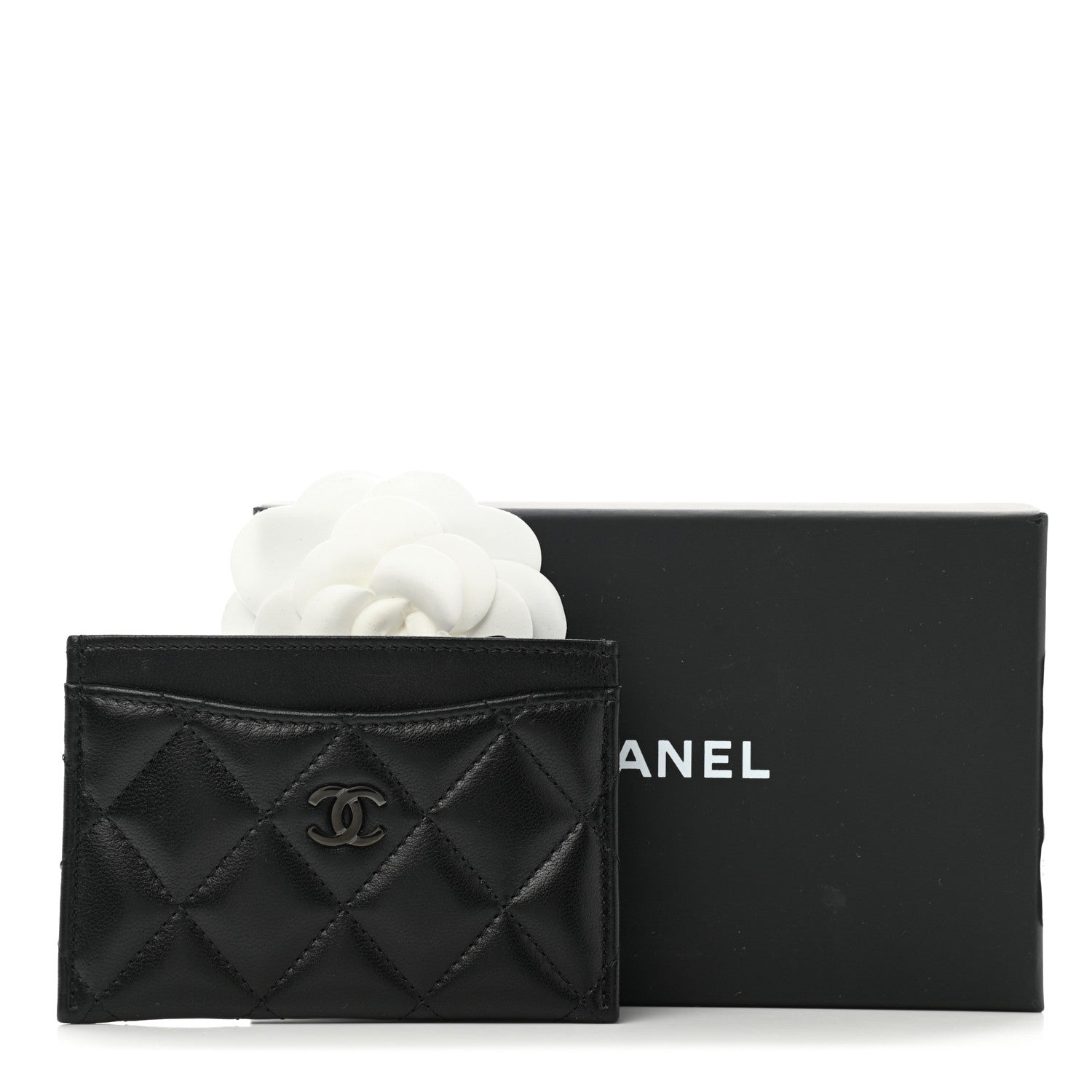Chanel Lambskin Quilted Card Holder So Black 9 of 9