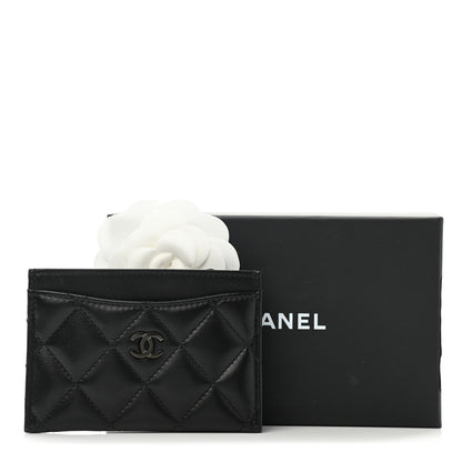 Chanel Lambskin Quilted Card Holder So Black 9 of 9