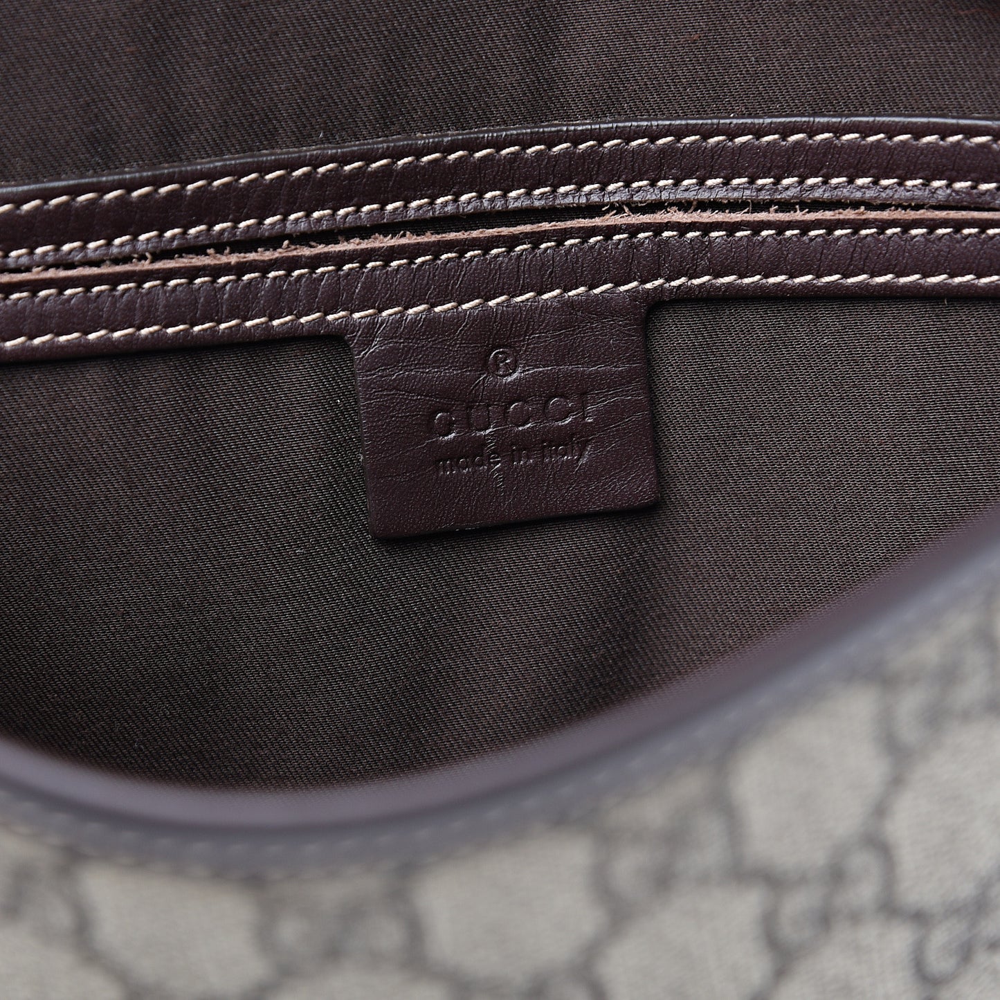 GG Plus Monogram Small Flap Messenger Bag Beige Dark Brown
