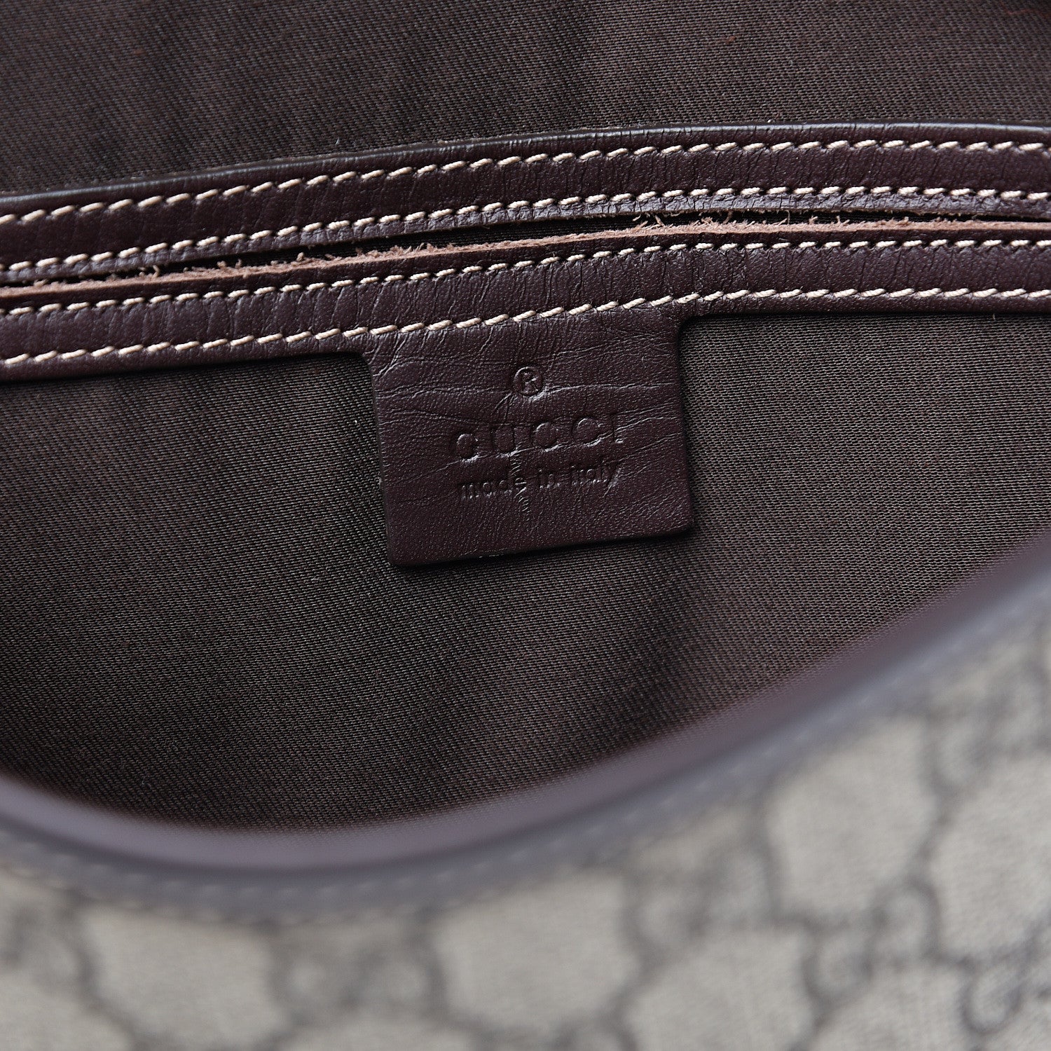 Gucci GG Plus Monogram Small Flap Messenger Bag Beige Dark Brown 5 of 9