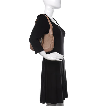 Gucci Suede Small Jackie O Hobo Tan 2 of 13