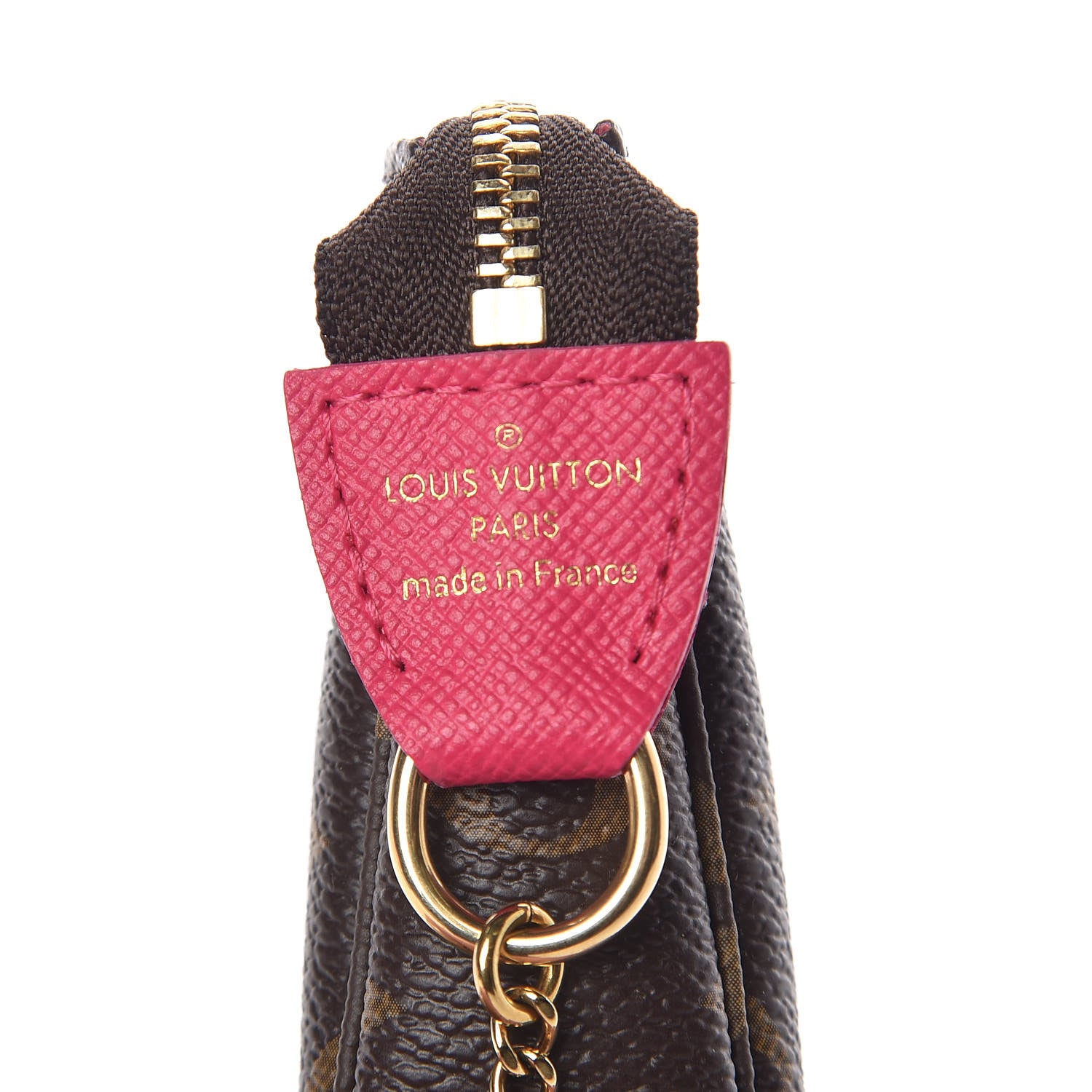Louis Vuitton Monogram 2019 Christmas Animation Mini Courchevel Pochette Accessories Fuchsia 7 of 10