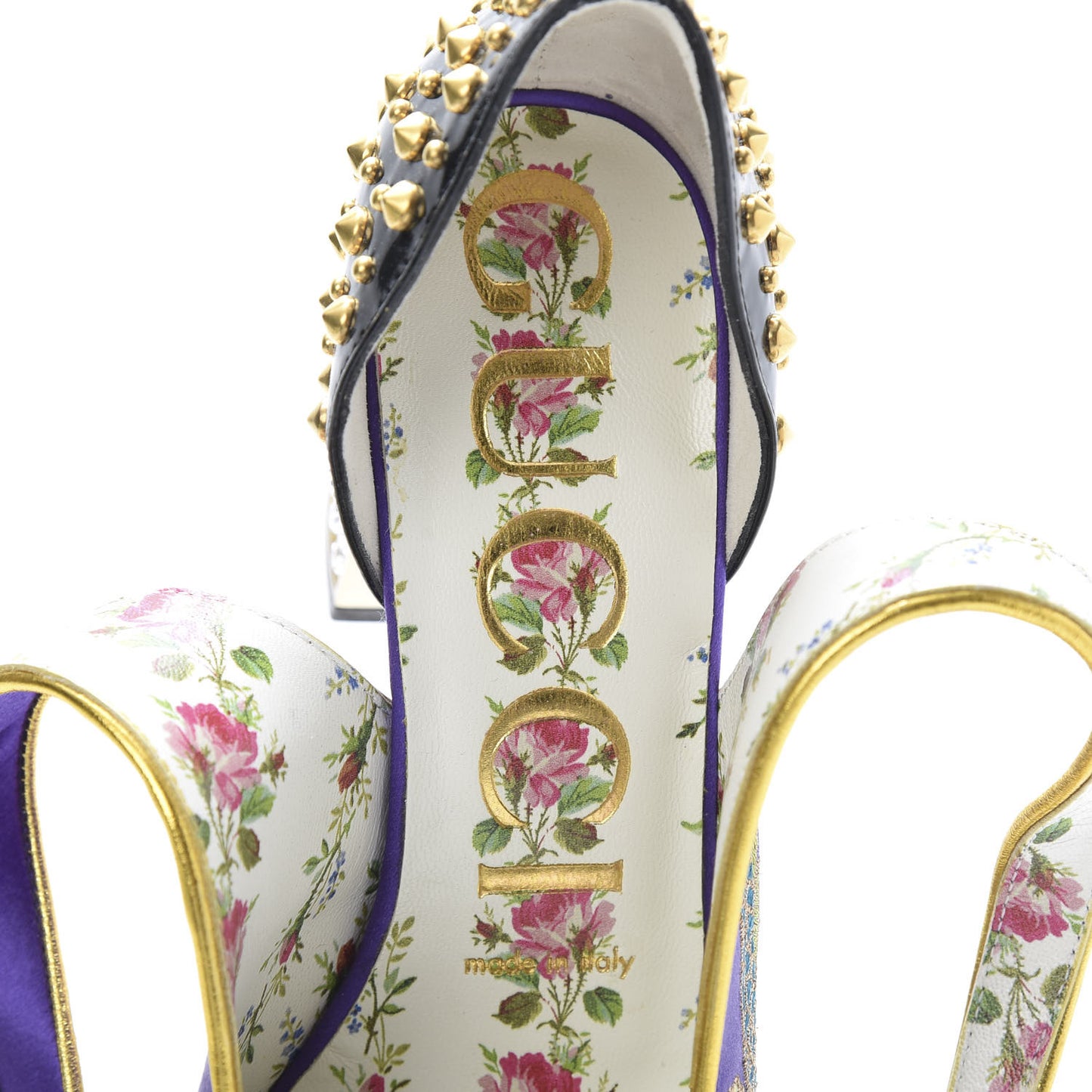 Satin Embroidered Dragon Caspar Pumps 36 Purple Oro Vecchio Black