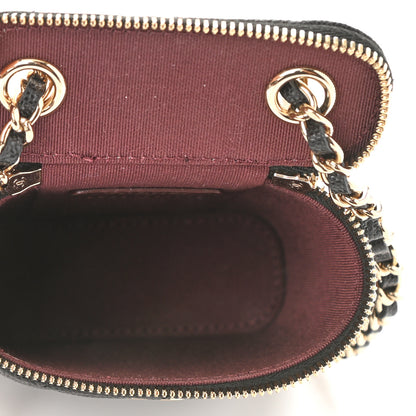 Chanel Caviar Quilted Small Vertical Coco Beauty Vanity Case With Chain Black 8 of 11
