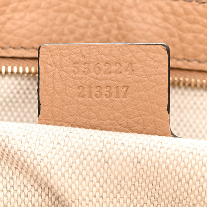 Gucci Pebbled Calfskin Medium Soho Flap Crossbody Camelia 7 of 10