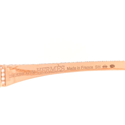 Hermes 18K Rose Gold Diamond Clou de Forge Bracelet SH 3 of 4